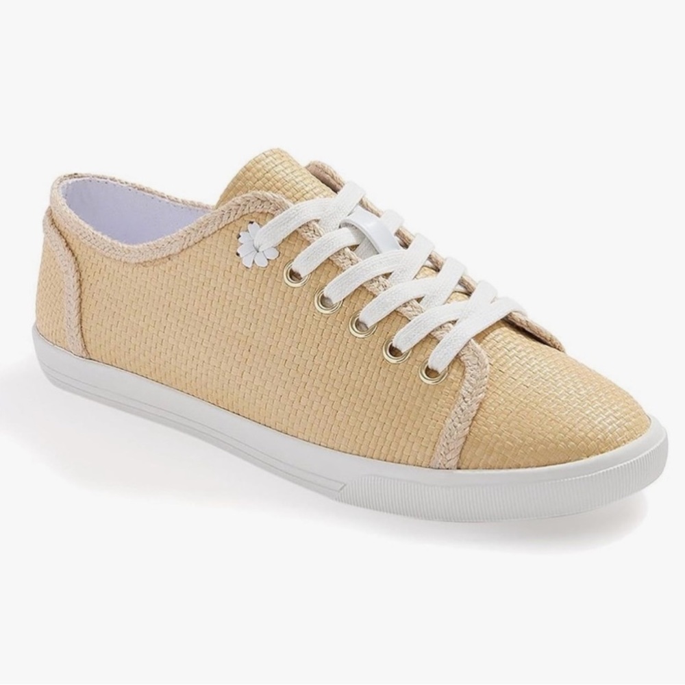 Jack Rogers Sneakers Lia Rope Sneaker in Tan Rattan Sz 8 NEW IN BOX NIB